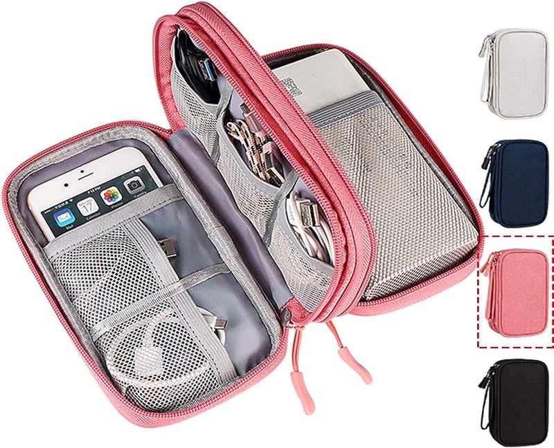 CAOODKDK Electronic Organizer Travel USB Cable Accessories Bag/Case,Waterproof for Power Bank,Charging Cords,Chargers,Mouse,Earphones Flash Driver - Image 1